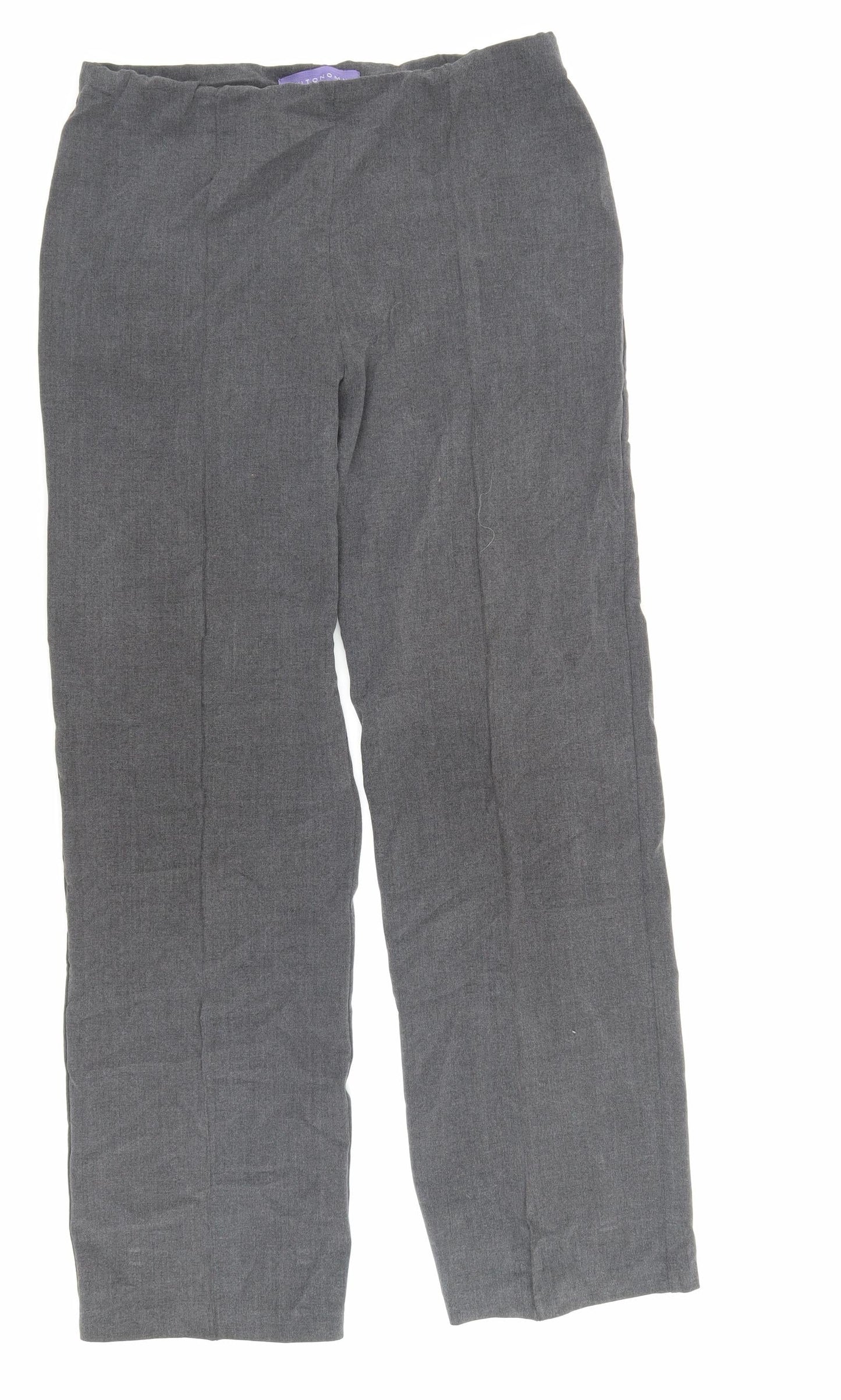 Autonomy Womens Grey Polyester Dress Pants Trousers Size 10 L27.5 in Regular