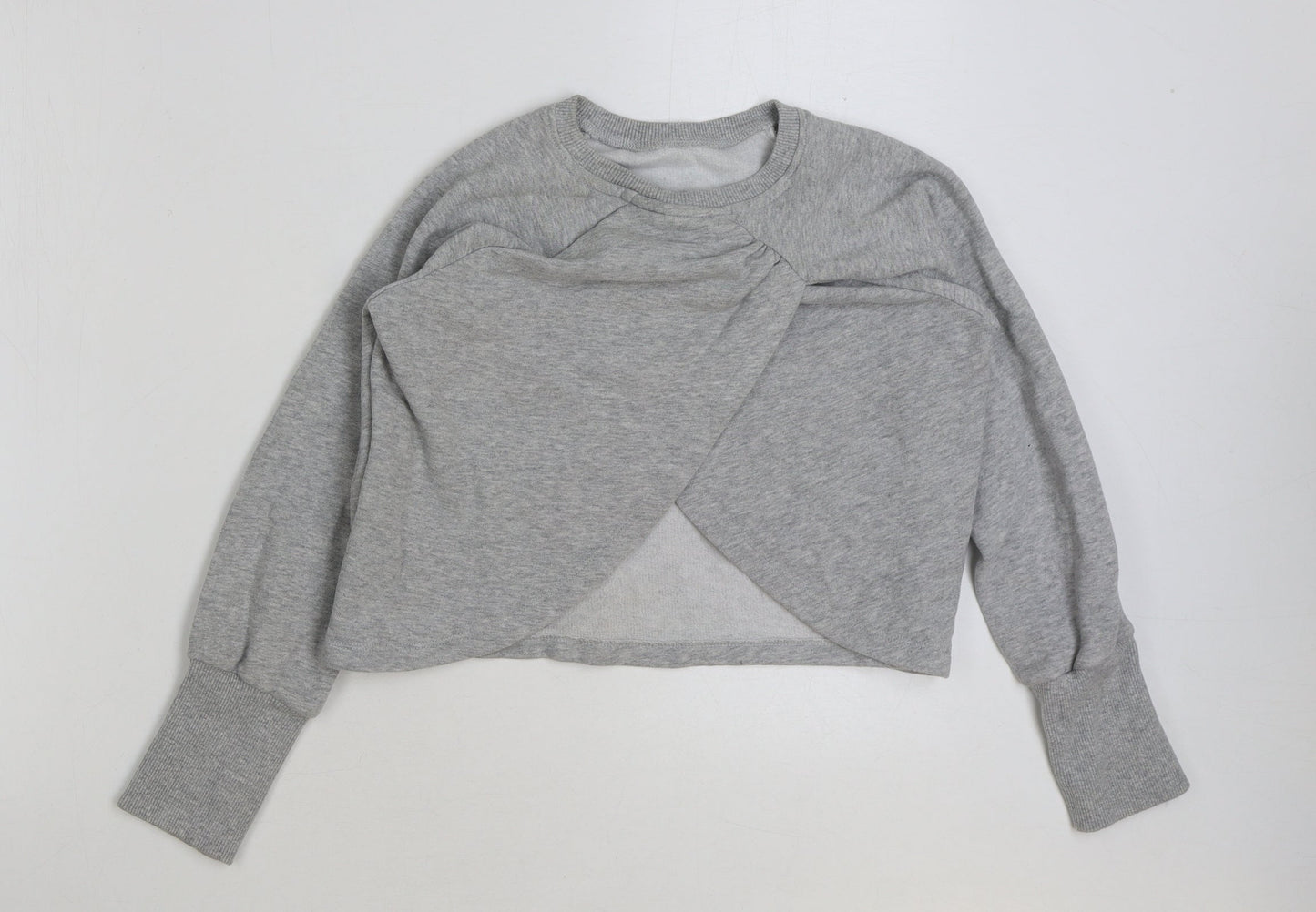 NEXT Girls Grey Cotton Pullover Sweatshirt Size 10 Years Pullover - love