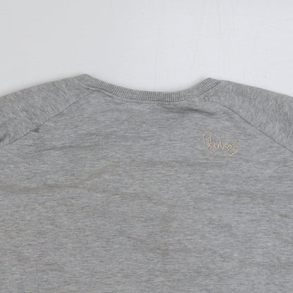 NEXT Girls Grey Cotton Pullover Sweatshirt Size 10 Years Pullover - love
