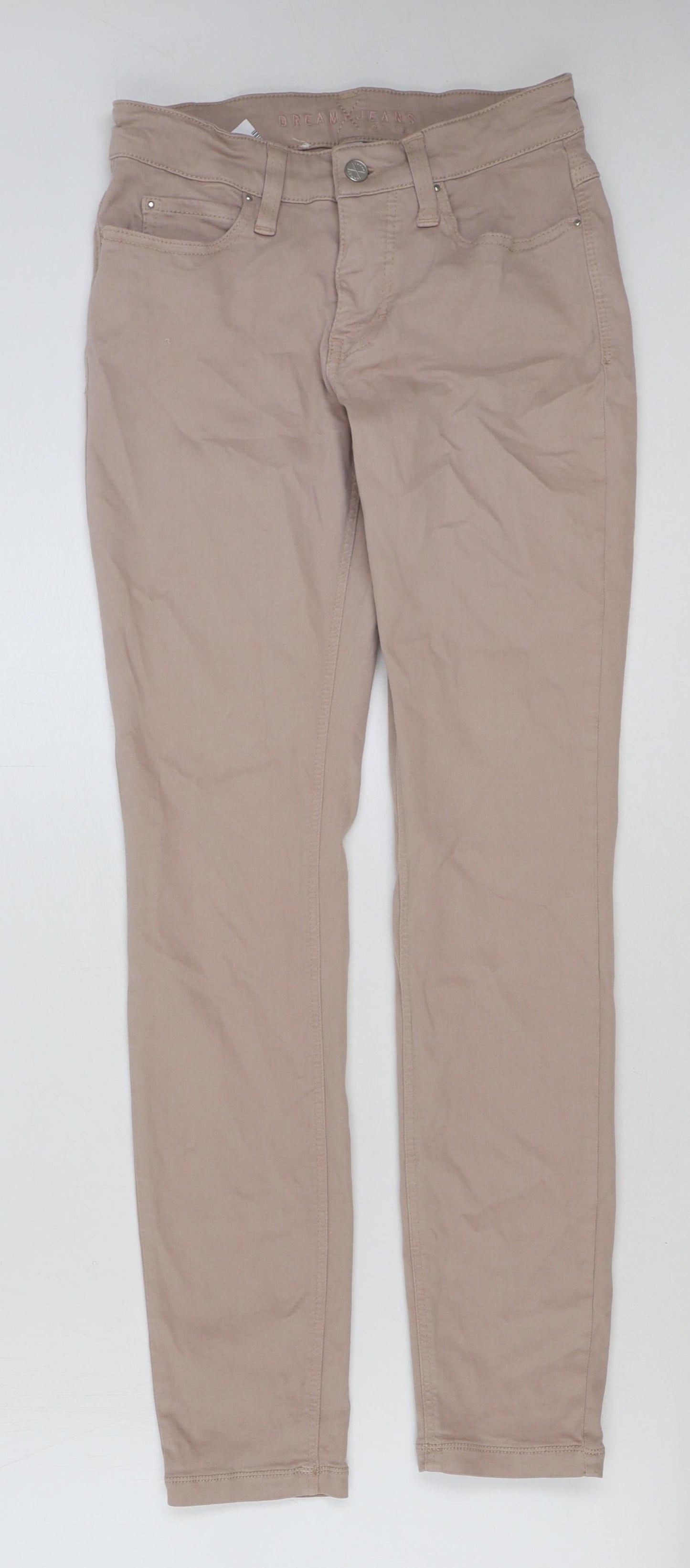 MAC Womens Pink Cotton Skinny Jeans Size 34 in L30 in Regular Button