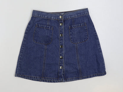 Womens UK Size XS Cooperative Mini Denim Skirt