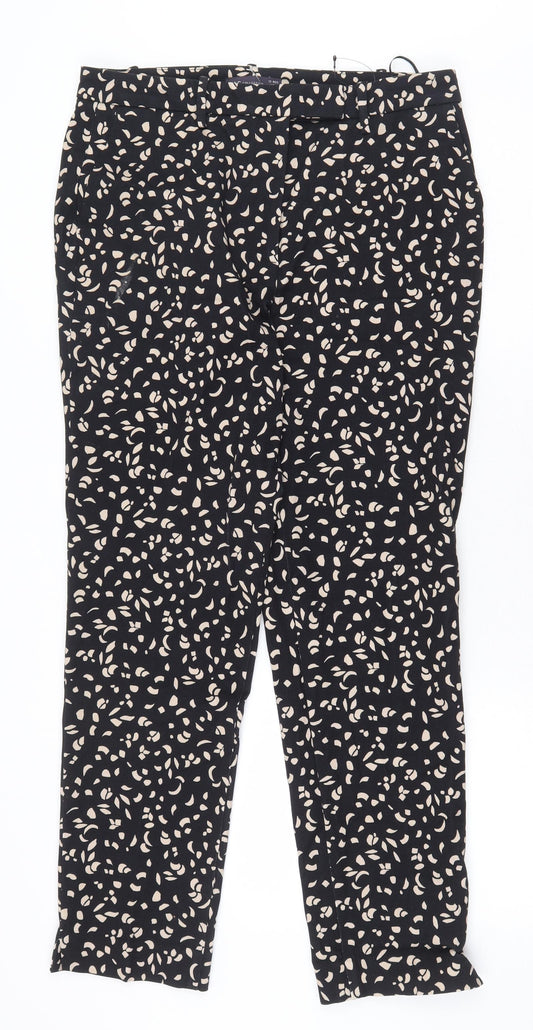 Womens UK Size 12 Marks and Spencer Regular Fit  Black Trousers