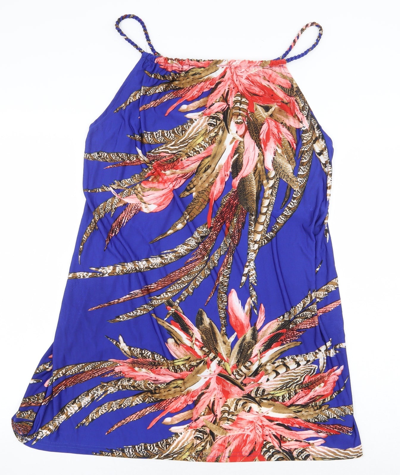 Womens UK Size L Preworn Blue Camisole Tank