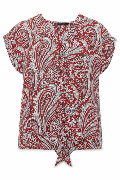 Womens UK Size 8 Dorothy Perkins Red Basic Blouse