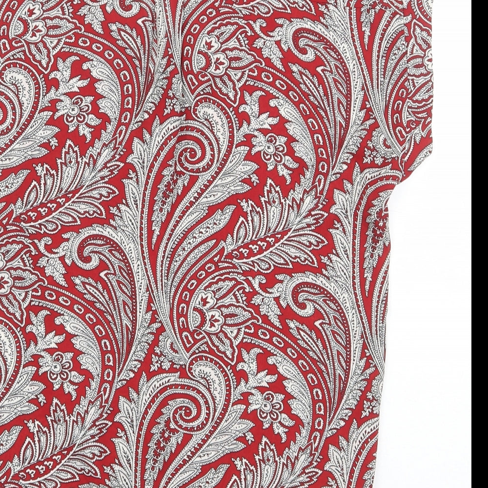 Womens UK Size 8 Dorothy Perkins Red Basic Blouse