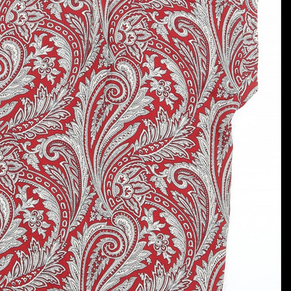 Womens UK Size 8 Dorothy Perkins Red Basic Blouse