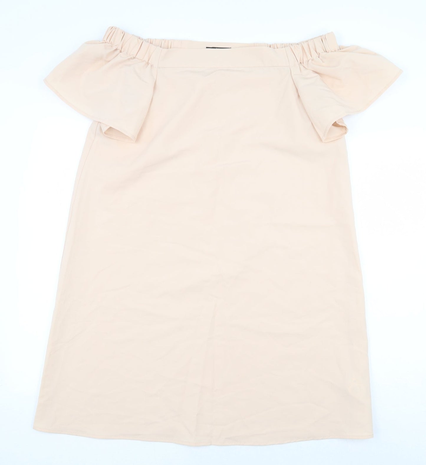 La Redoute Womens Pink Polyester Sheath Size 14 Off the Shoulder Pullover