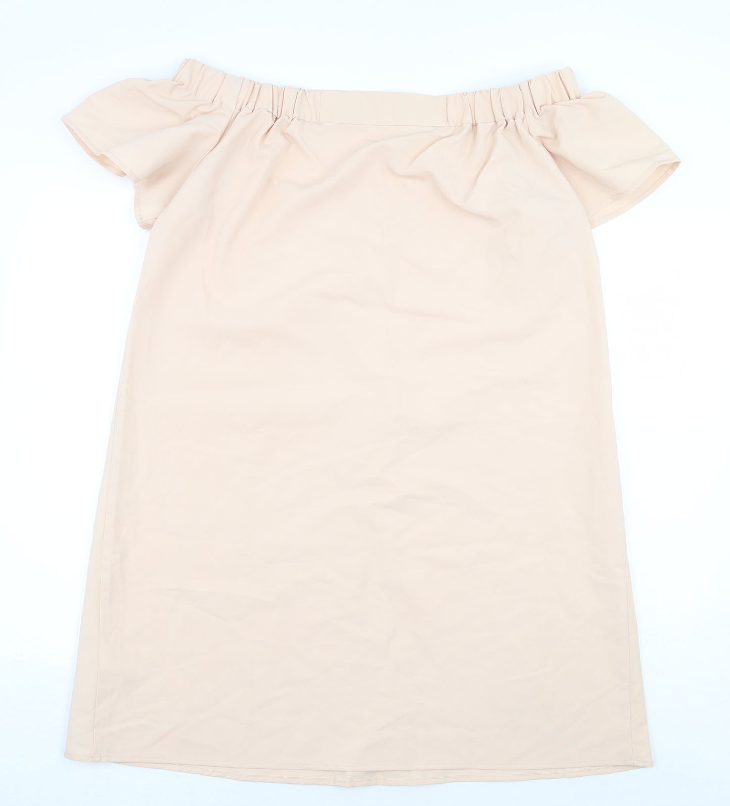 La Redoute Womens Pink Polyester Sheath Size 14 Off the Shoulder Pullover