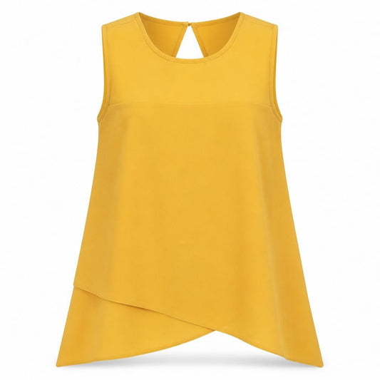 Womens UK Size 8 Debenhams Yellow Basic Blouse