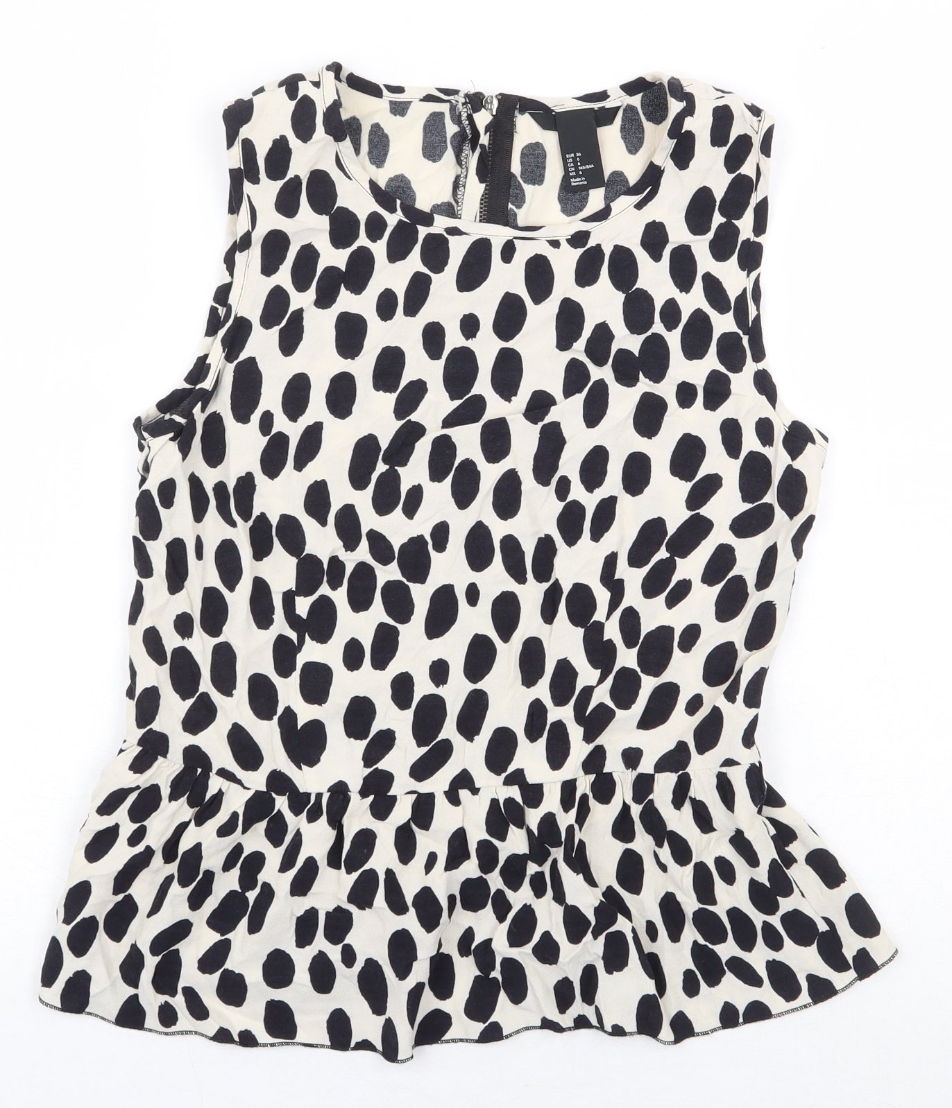 Womens UK Size 8 H&M White Basic Blouse