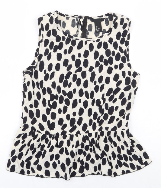 Womens UK Size 8 H&M White Basic Blouse