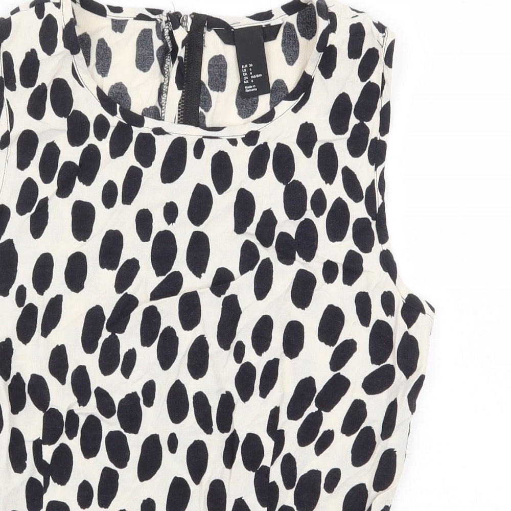 Womens UK Size 8 H&M White Basic Blouse