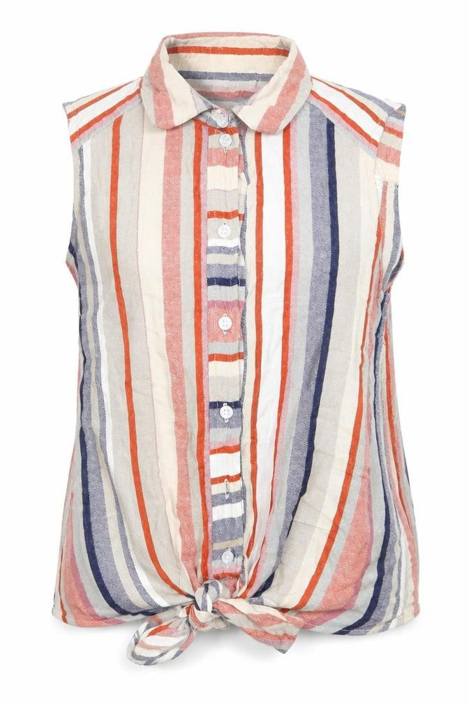 Womens UK Size 8 Warehouse Multicoloured Basic Button-Up