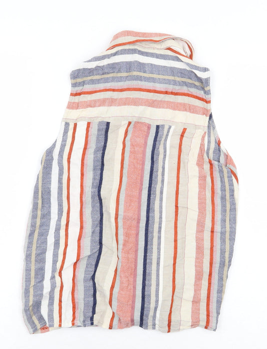Womens UK Size 8 Warehouse Multicoloured Basic Button-Up