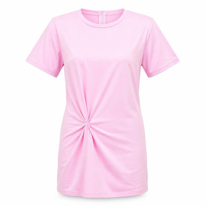 Zara Womens Pink Polyester T-Shirt Dress Size XS Round Neck Pullover