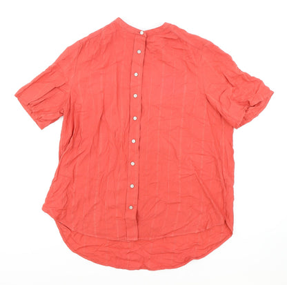 Womens UK Size 14 Marks and Spencer Red Basic Blouse