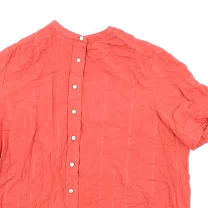 Womens UK Size 14 Marks and Spencer Red Basic Blouse