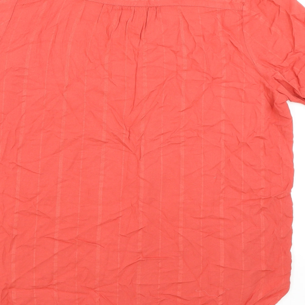 Womens UK Size 14 Marks and Spencer Red Basic Blouse
