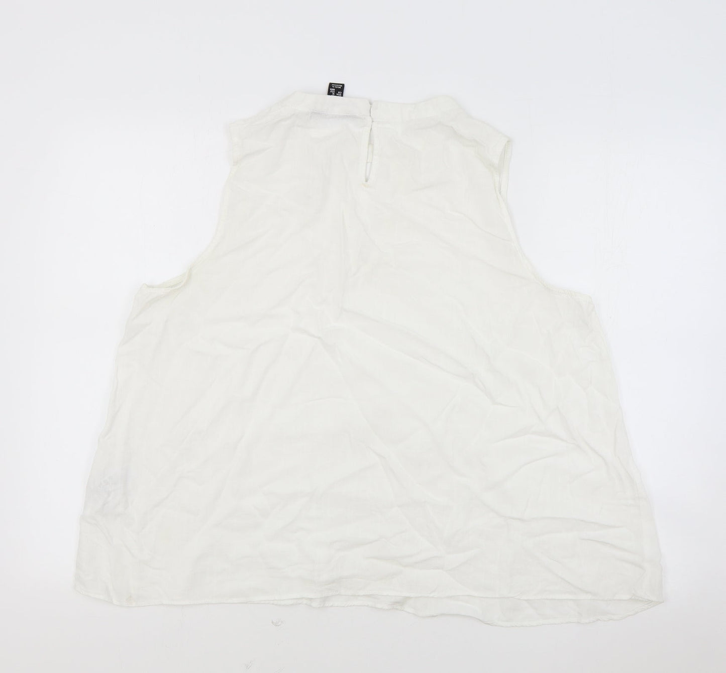 Womens UK Size 16 New Look White Basic Tank