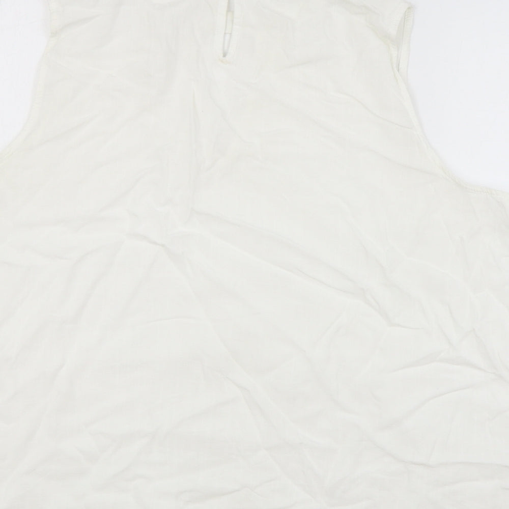 Womens UK Size 16 New Look White Basic Tank