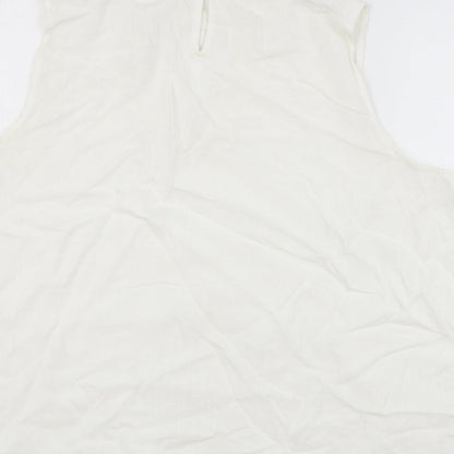 Womens UK Size 16 New Look White Basic Tank