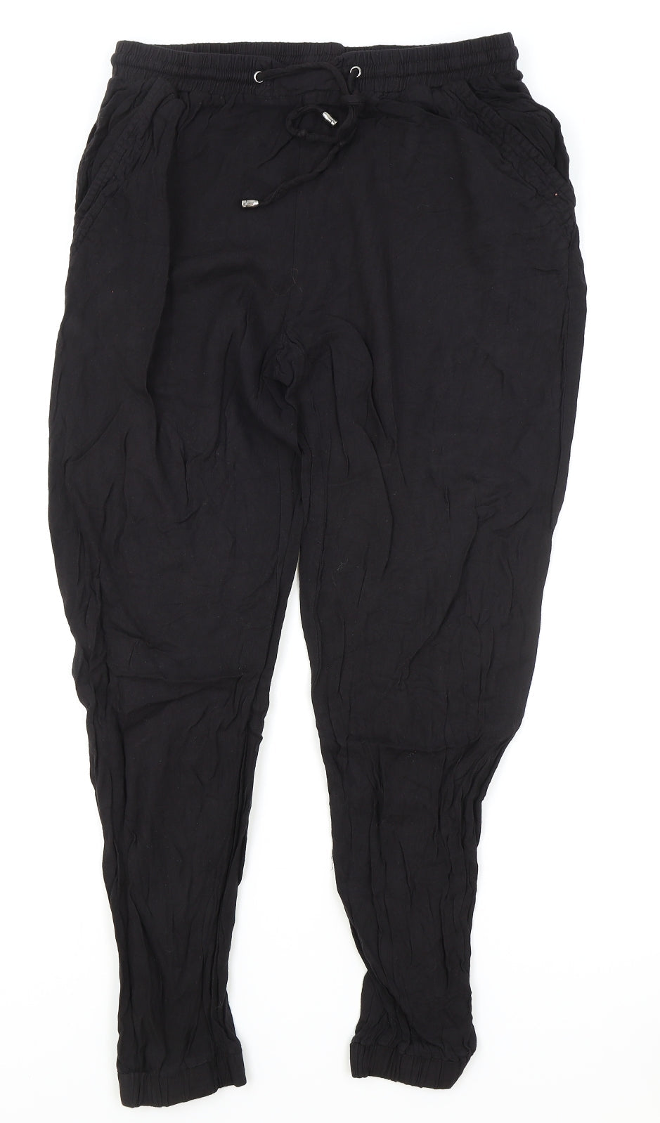 Womens UK Size 12 New Look Regular Fit Bloomer Black Trousers
