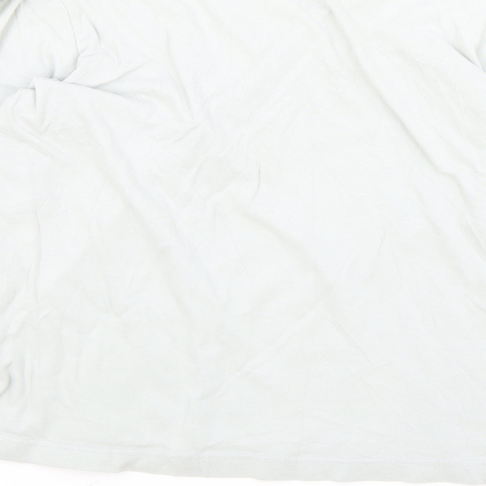 Topman Mens Blue Polyester T-Shirt Size S Round Neck - Graffiti