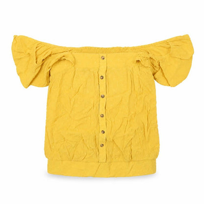 Womens UK Size 8 Oasis Yellow Basic Blouse