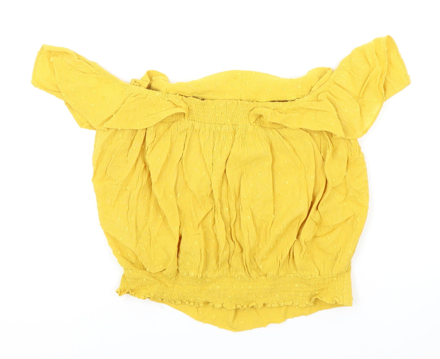 Womens UK Size 8 Oasis Yellow Basic Blouse