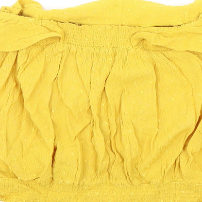 Womens UK Size 8 Oasis Yellow Basic Blouse