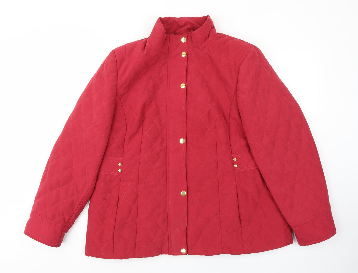 Womens UK Size 16 Isle Red Military Jacket