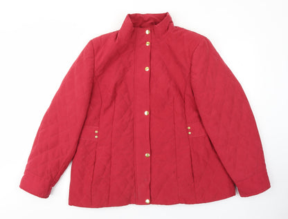 Womens UK Size 16 Isle Red Military Jacket