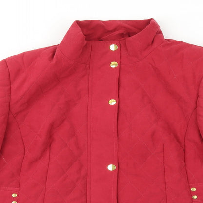 Womens UK Size 16 Isle Red Military Jacket