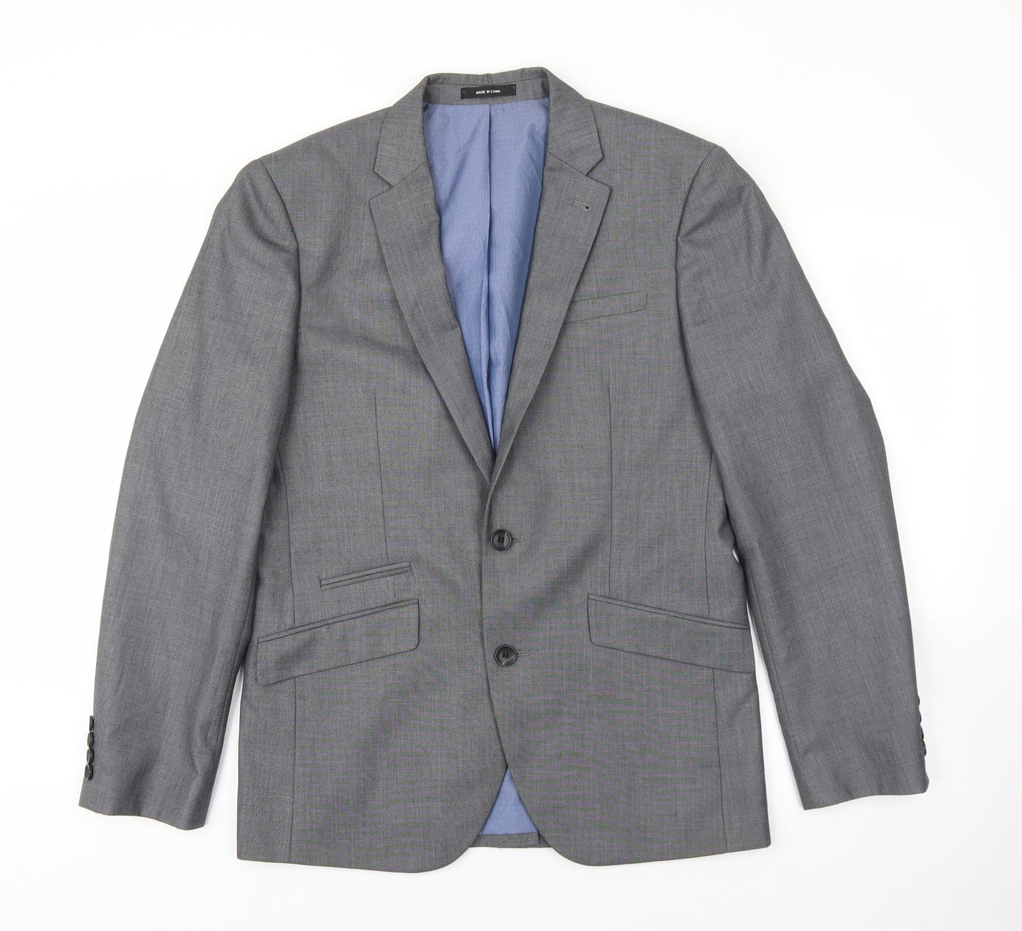 Mens UK Size S Cedar Wood State Regular Grey Suit Jacket