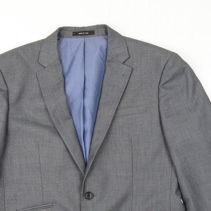 Mens UK Size S Cedar Wood State Regular Grey Suit Jacket