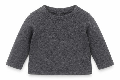 Primark Baby Grey Cotton Basic T-Shirt Size 3-6 Months Crew Neck Snap