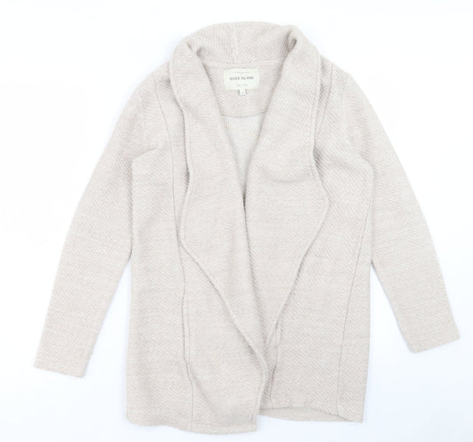 Womens UK Size 8 River Island Beige Cardigan Jumper