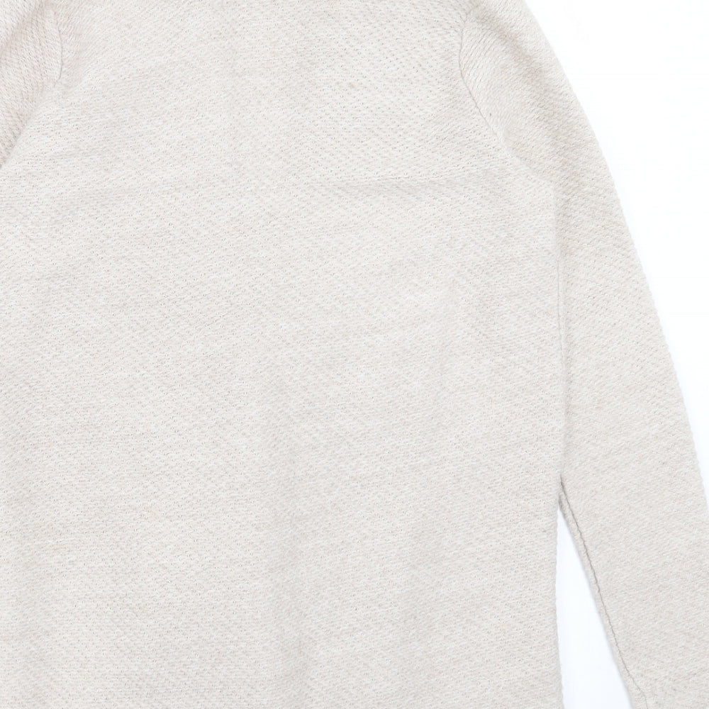 Womens UK Size 8 River Island Beige Cardigan Jumper