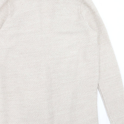 Womens UK Size 8 River Island Beige Cardigan Jumper
