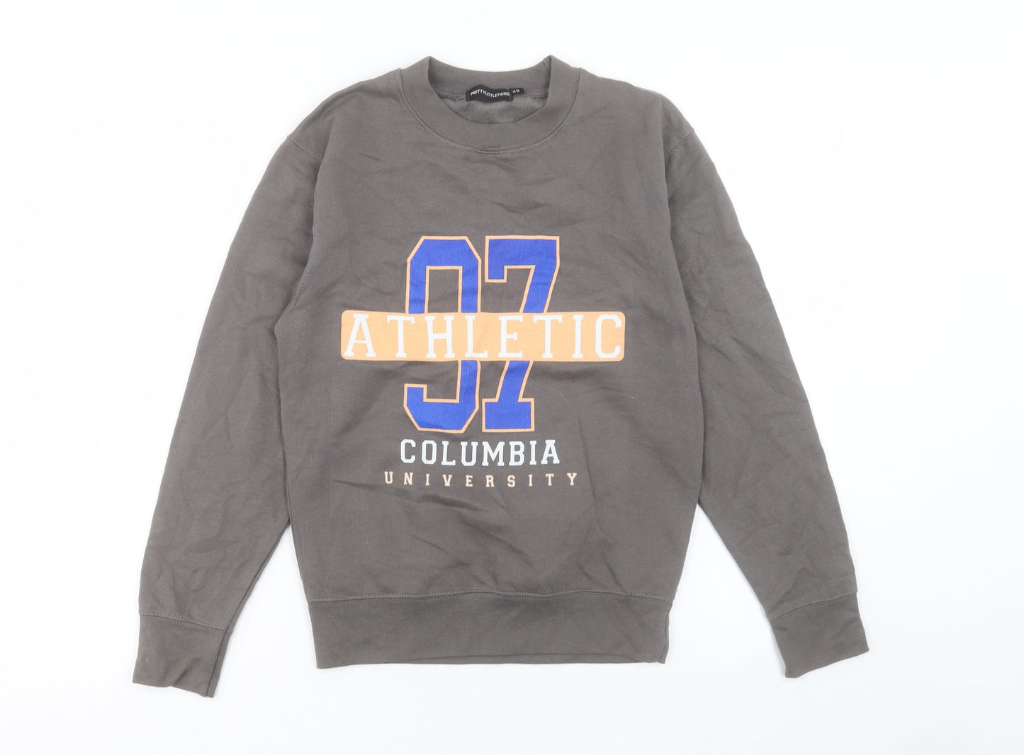 PRETTYLITTLETHING Womens Grey Cotton Pullover Sweatshirt Size XS Pullover - Columbia University
