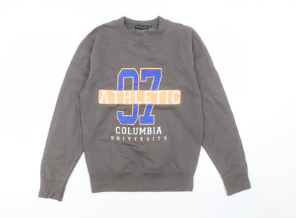 PRETTYLITTLETHING Womens Grey Cotton Pullover Sweatshirt Size XS Pullover - Columbia University