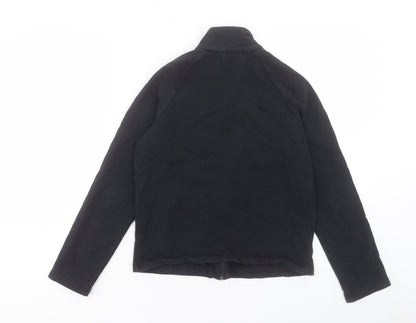 Womens UK Size 10 Marks and Spencer Black Full Zip Sweatshirt