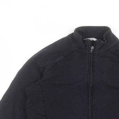 Womens UK Size 10 Marks and Spencer Black Full Zip Sweatshirt