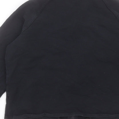 Womens UK Size 10 Marks and Spencer Black Full Zip Sweatshirt