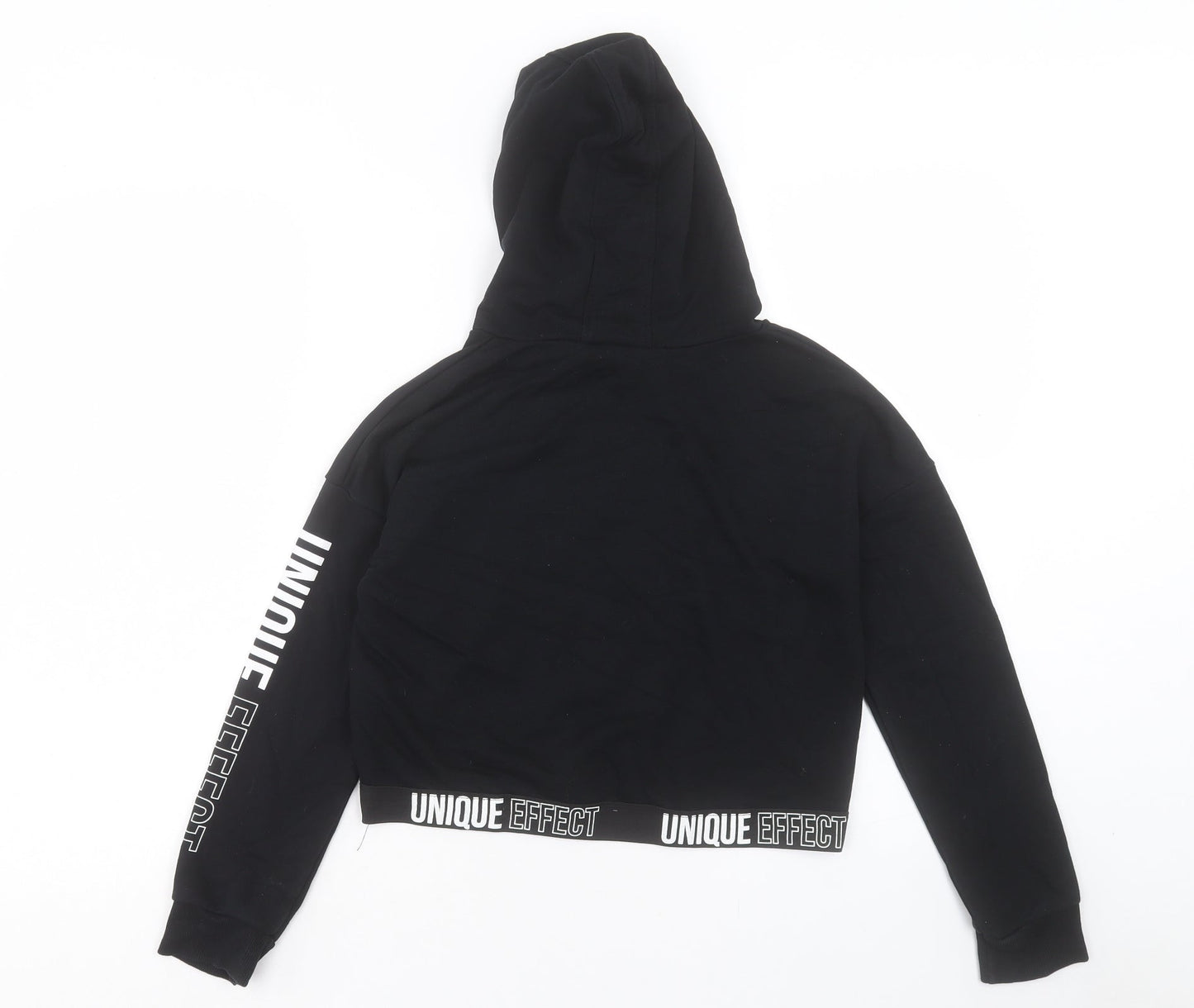 LC Waikiki Girls Black Cotton Pullover Hoodie Size 11-12 Years Pullover - Unique Effect