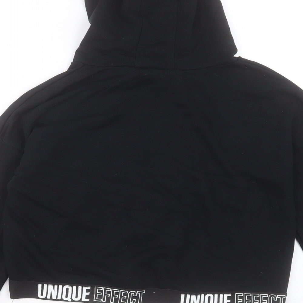 LC Waikiki Girls Black Cotton Pullover Hoodie Size 11-12 Years Pullover - Unique Effect