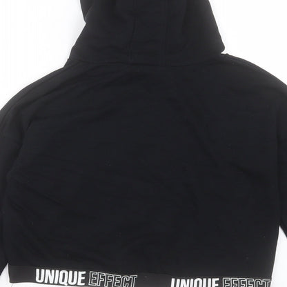 LC Waikiki Girls Black Cotton Pullover Hoodie Size 11-12 Years Pullover - Unique Effect