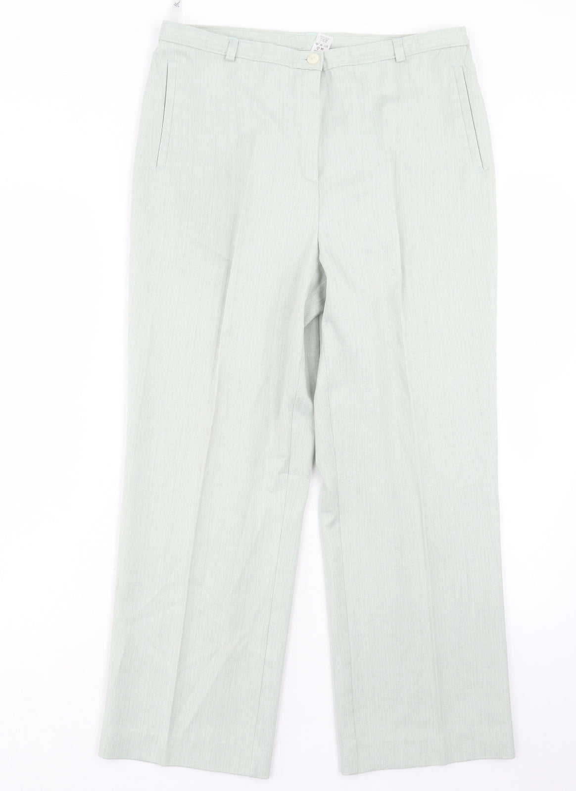 Womens UK Size 12 BHS Regular Fit  Green Trousers