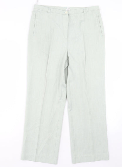 Womens UK Size 12 BHS Regular Fit  Green Trousers