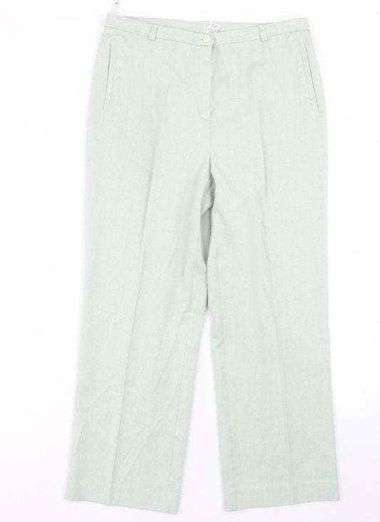 Womens UK Size 12 BHS Regular Fit  Green Trousers